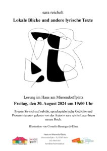 Plakat mit einer Zeichnung in schwarz weiß