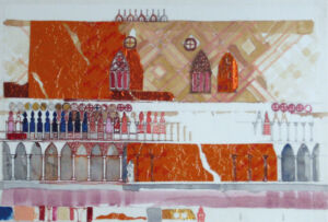 Collage aus Bonbonpapier