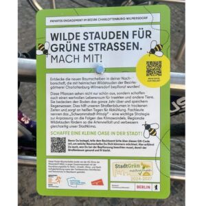 Ein Informationsschild mit Text